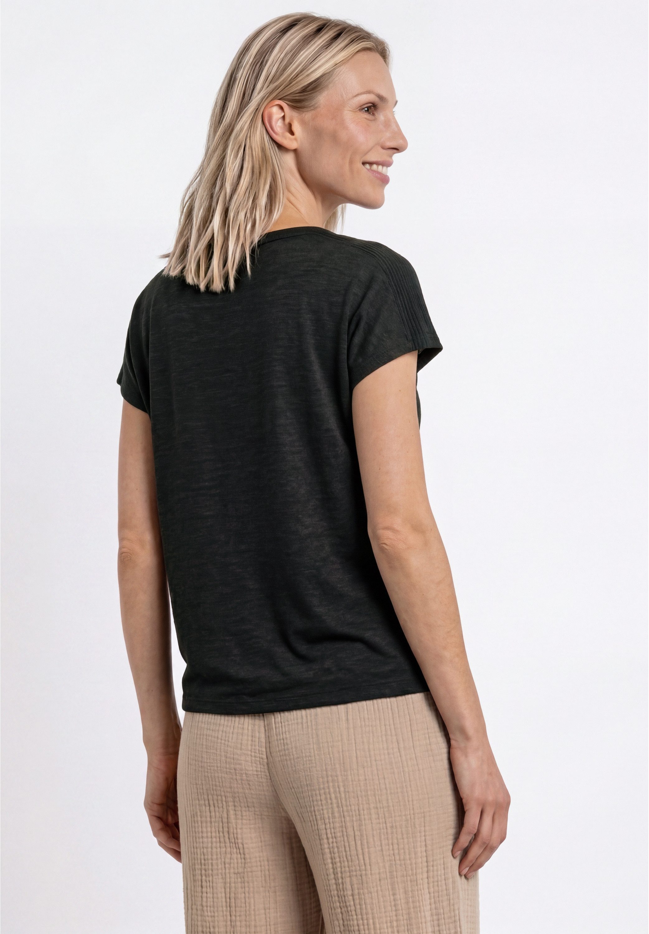 STREET ONE T-Shirt aus softem Materialmix