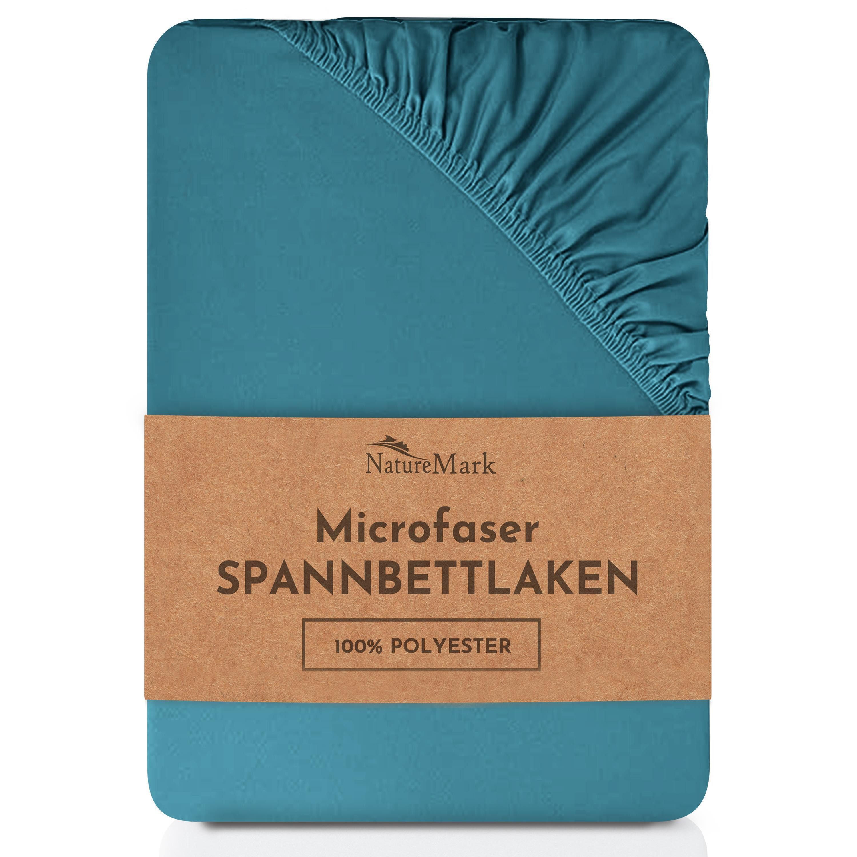 NatureMark Spannbettlaken Mikrofaser Spannbetttuch, Polyester, Gummizug: günstig online kaufen