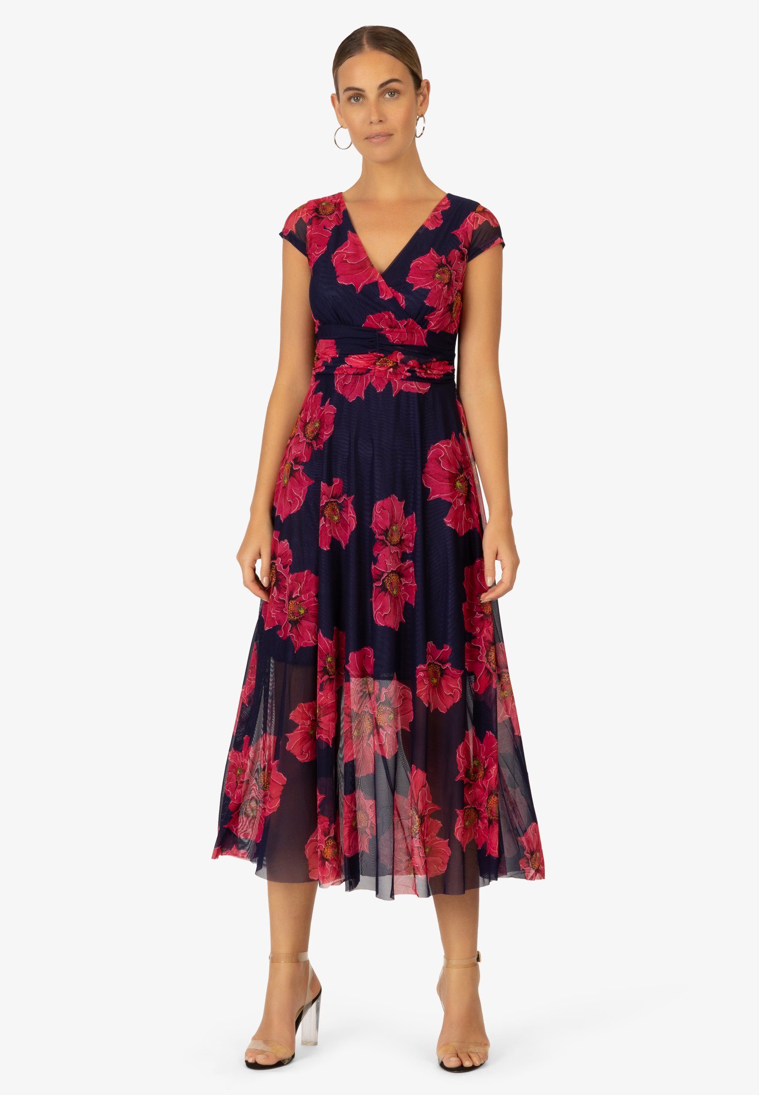 Mint & Mia Damen Webkleid - Elegantes Kleid In LICHI Farbe