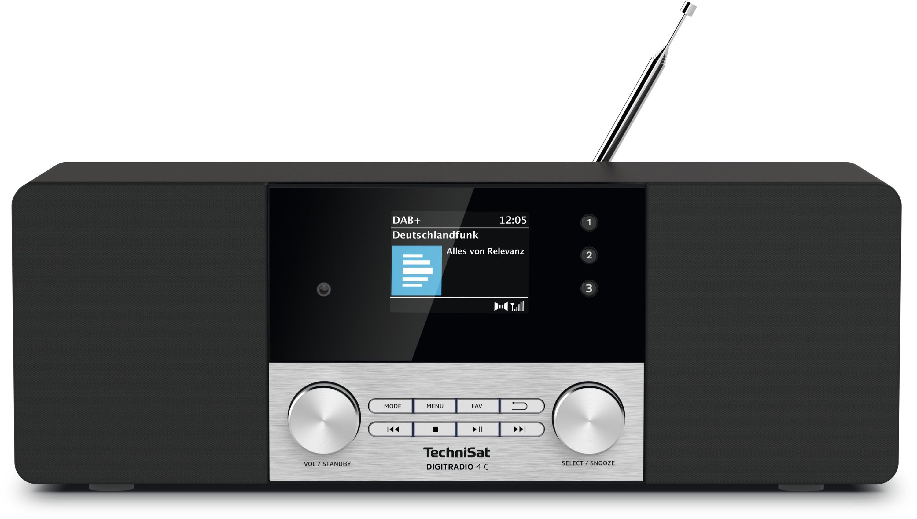 TechniSat DIGITRADIO 4 C Digitalradio (DAB) (Digitalradio (DAB), FM-Tuner mit RDS, 20 W, ELAC-Stereosound, Bluetooth, Farbdisplay, Equalizer)