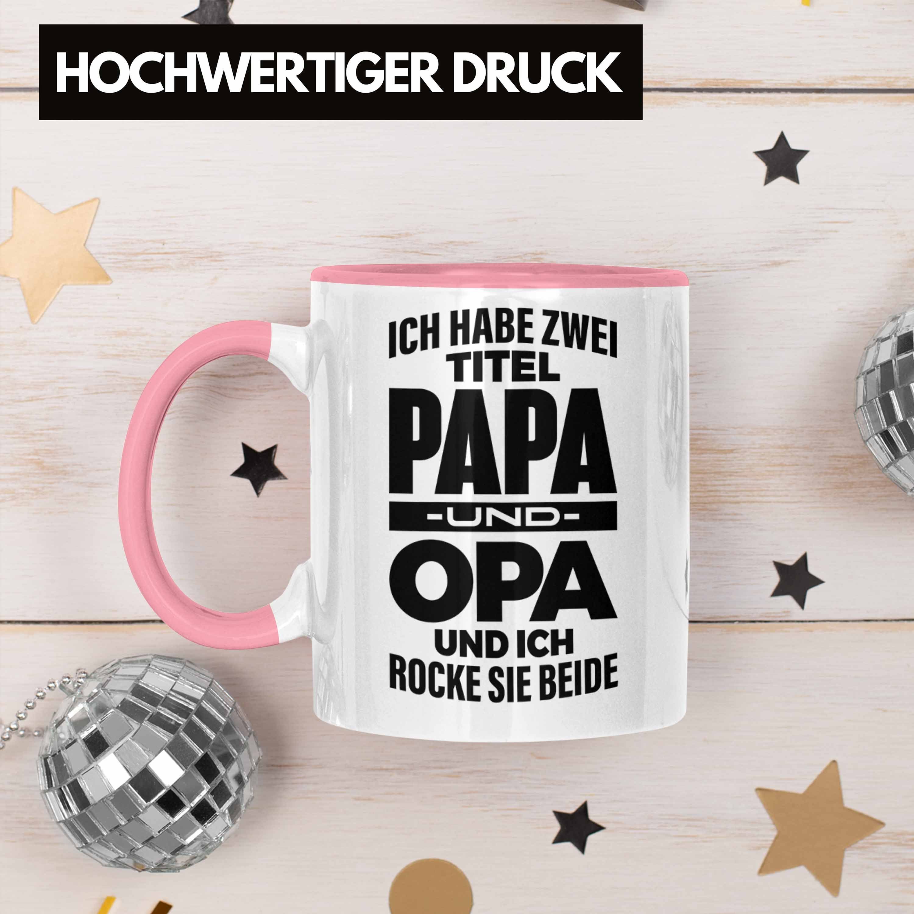 Lustige Weihnachten Tasse Papa Opa für Opa Rosa Trendation Tasse und Tasse Geburtstag Geschenk Opa - Bester Trendation