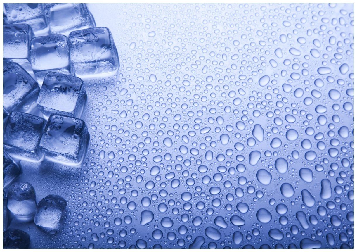 Wallario Wandfolie, Wassertropfen auf Glas, in verschiedenen Ausführungen