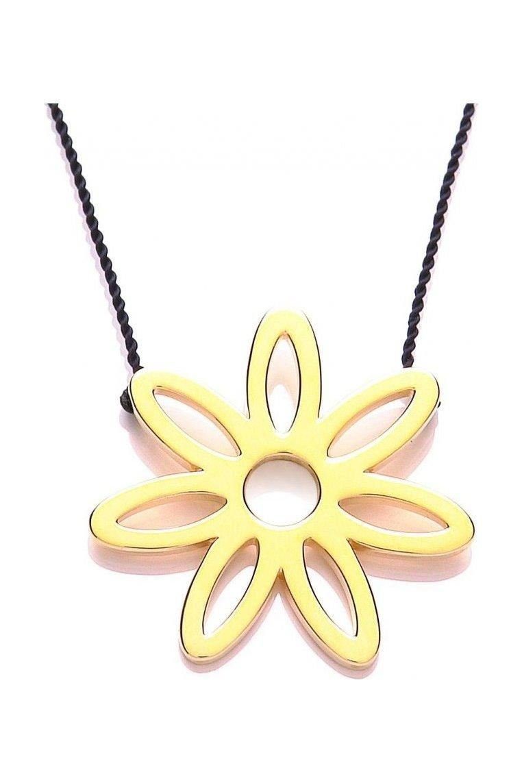 Daisy London Collier Riviera 15mm Pendant, aus 925er Sterling-Silber und Textil, Karabiner, 44cm lang