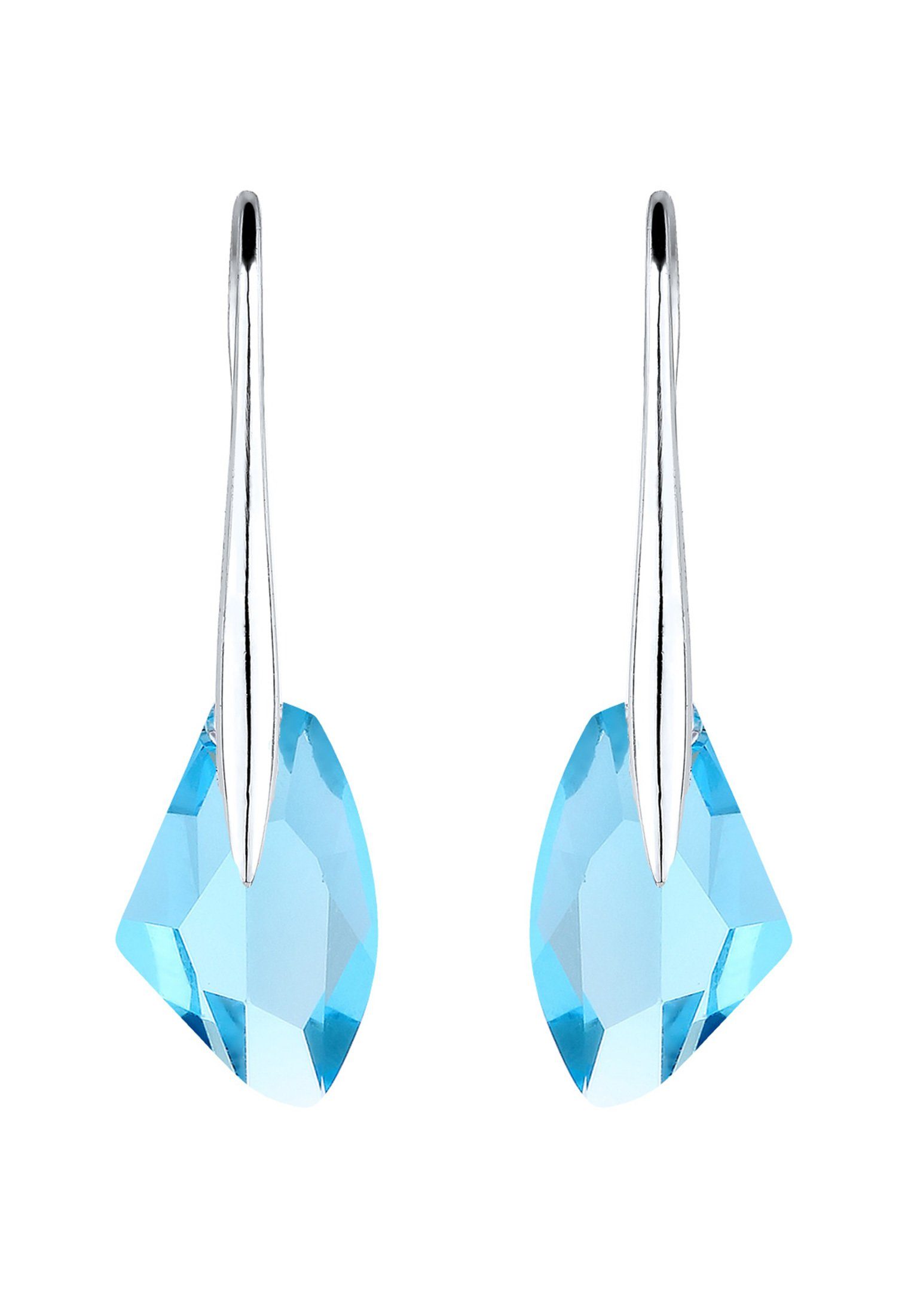 Ohrhänger mit Luxuriös Kristallen Hellblau Elli 925 Silber Paar