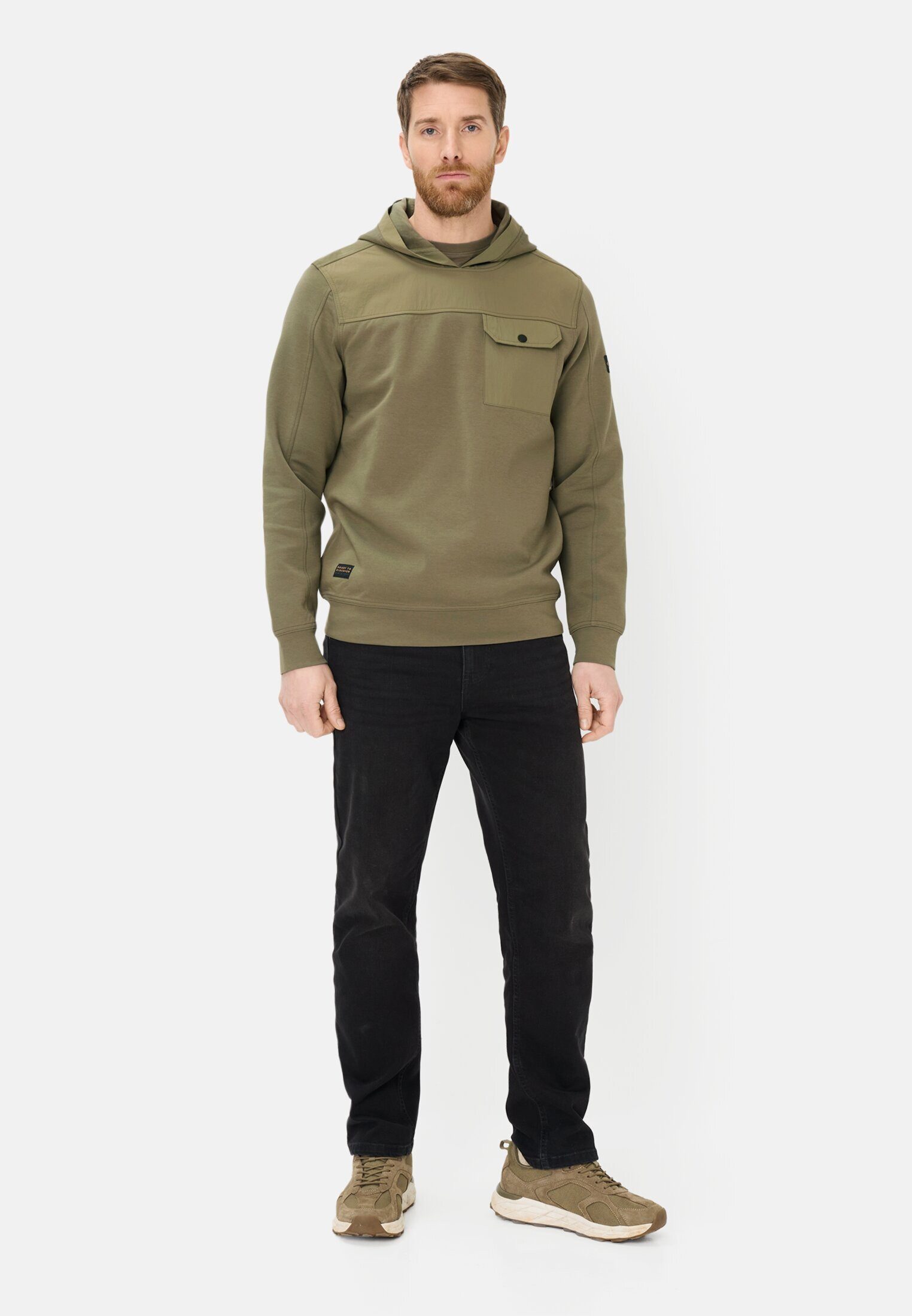 camel active Hoodie fleXXXactive® Sweatshirt mit Kapuze Langarm