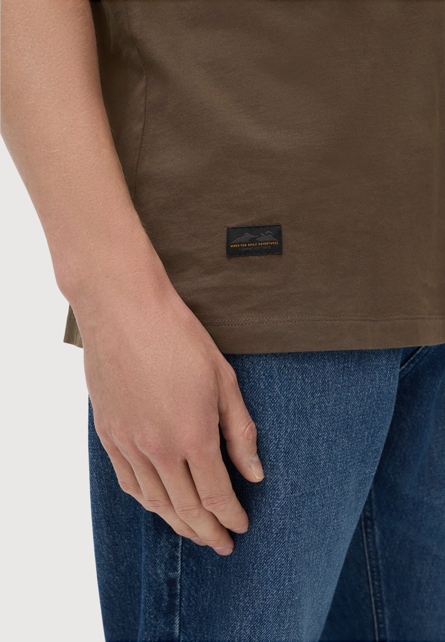 camel active Print-Shirt mit Rundhalsausschnitt Kurzarm