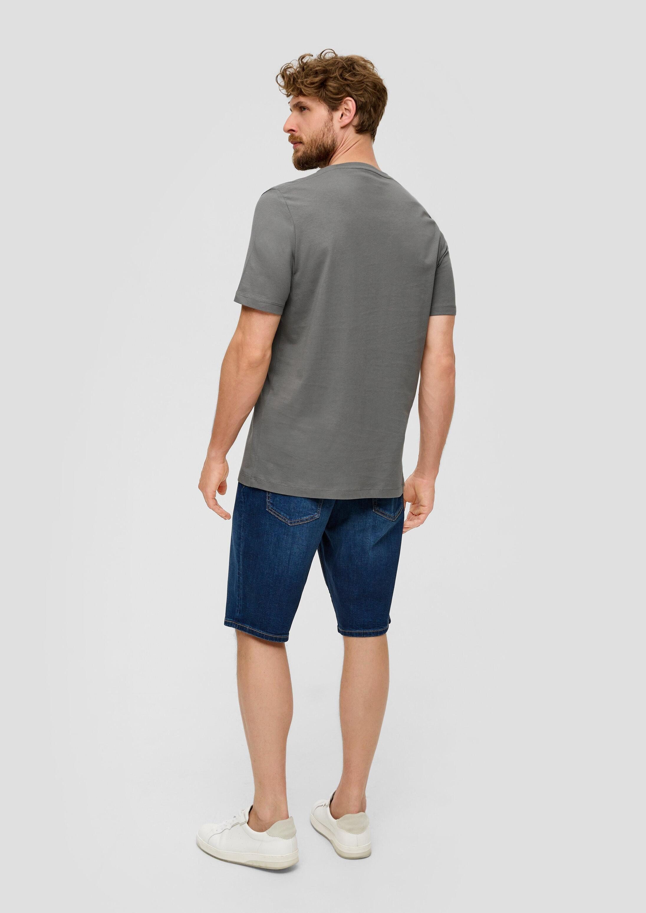 s.Oliver Kurzarmshirt T-Shirt T-Shirt aus Baumwolle mit Label-Print