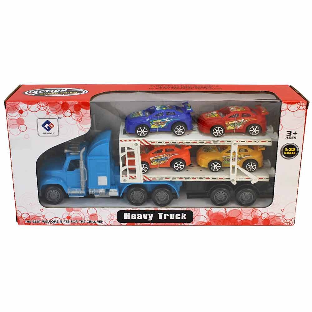 B&G INTERNATIONAL Игрушки-LKW Игрушки-LKW Transporter mit 4 Autos - ca. 31 cm, (1-tlg)