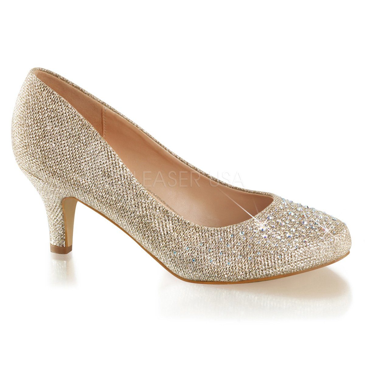 Fabulicious Kitten Heels DORIS-06 - Gold High-Heel-Pumps