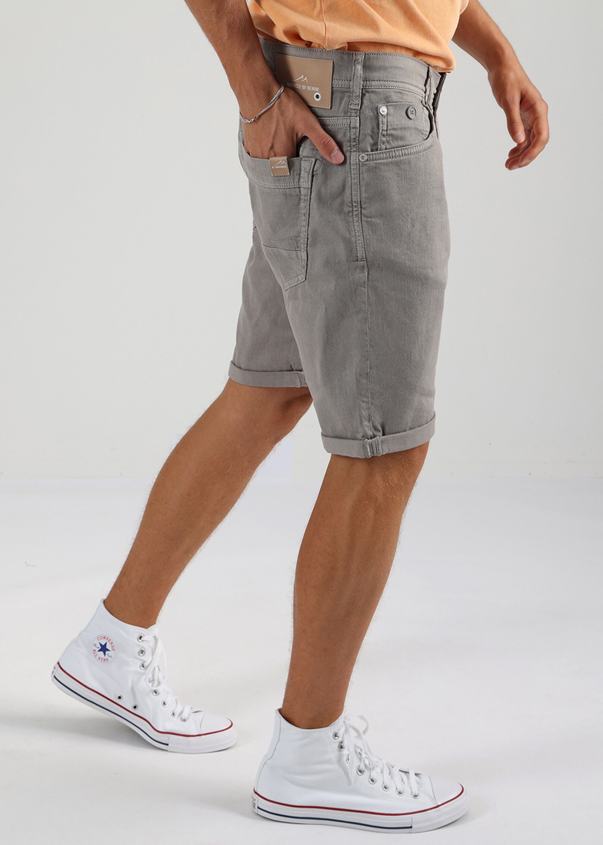 Pocket Denim Shorts Grey Miracle Shorts of Thomas im 5 Style Light