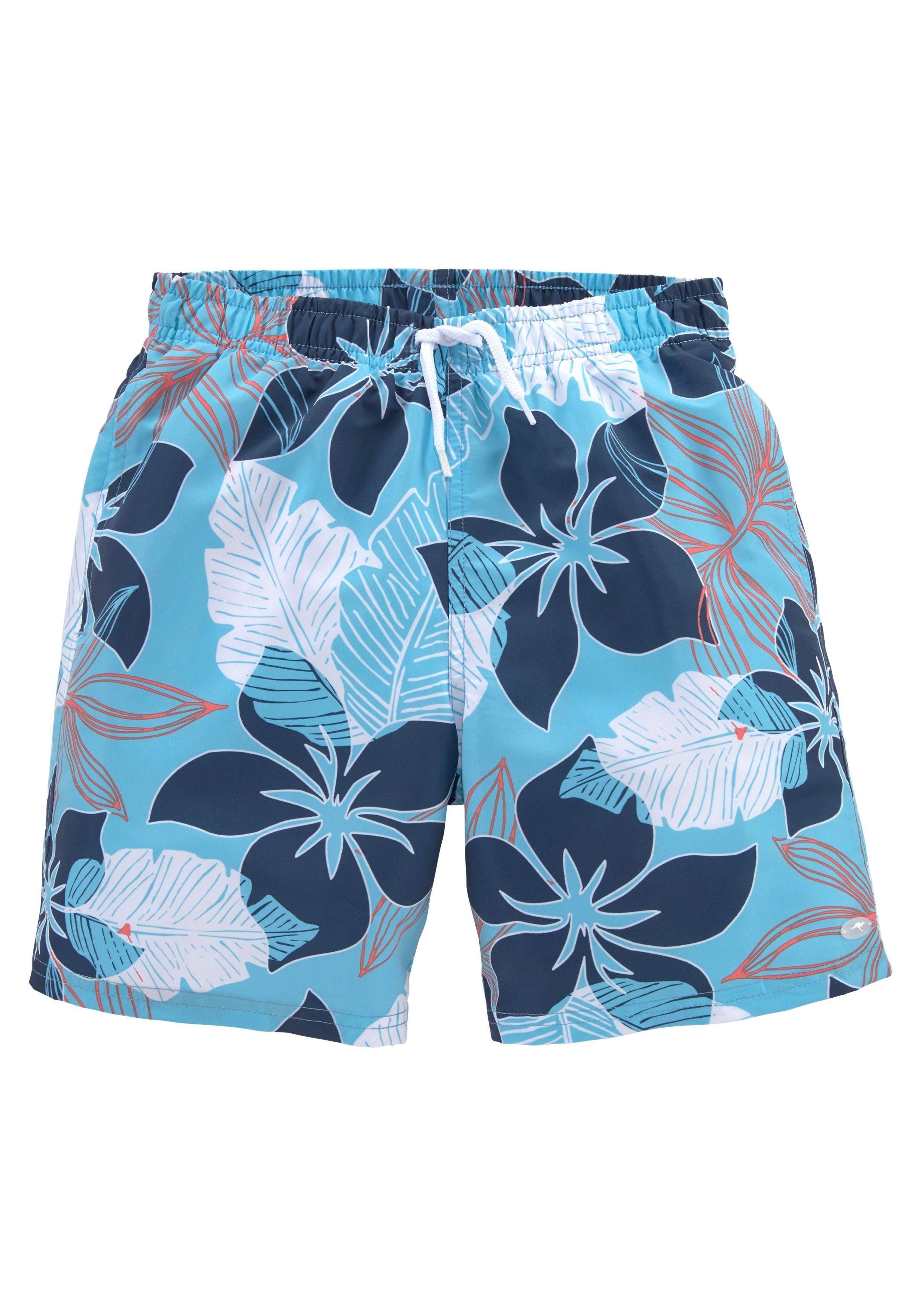 KangaROOS Badeshorts Moloka Kids mit Hawaiiprint