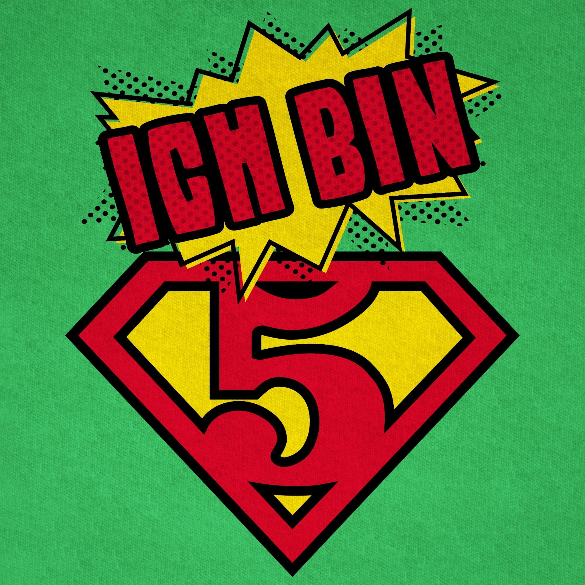 Shirtracer T-Shirt 5. fünf Superheld Geburtstag Grün 2 bin Ich