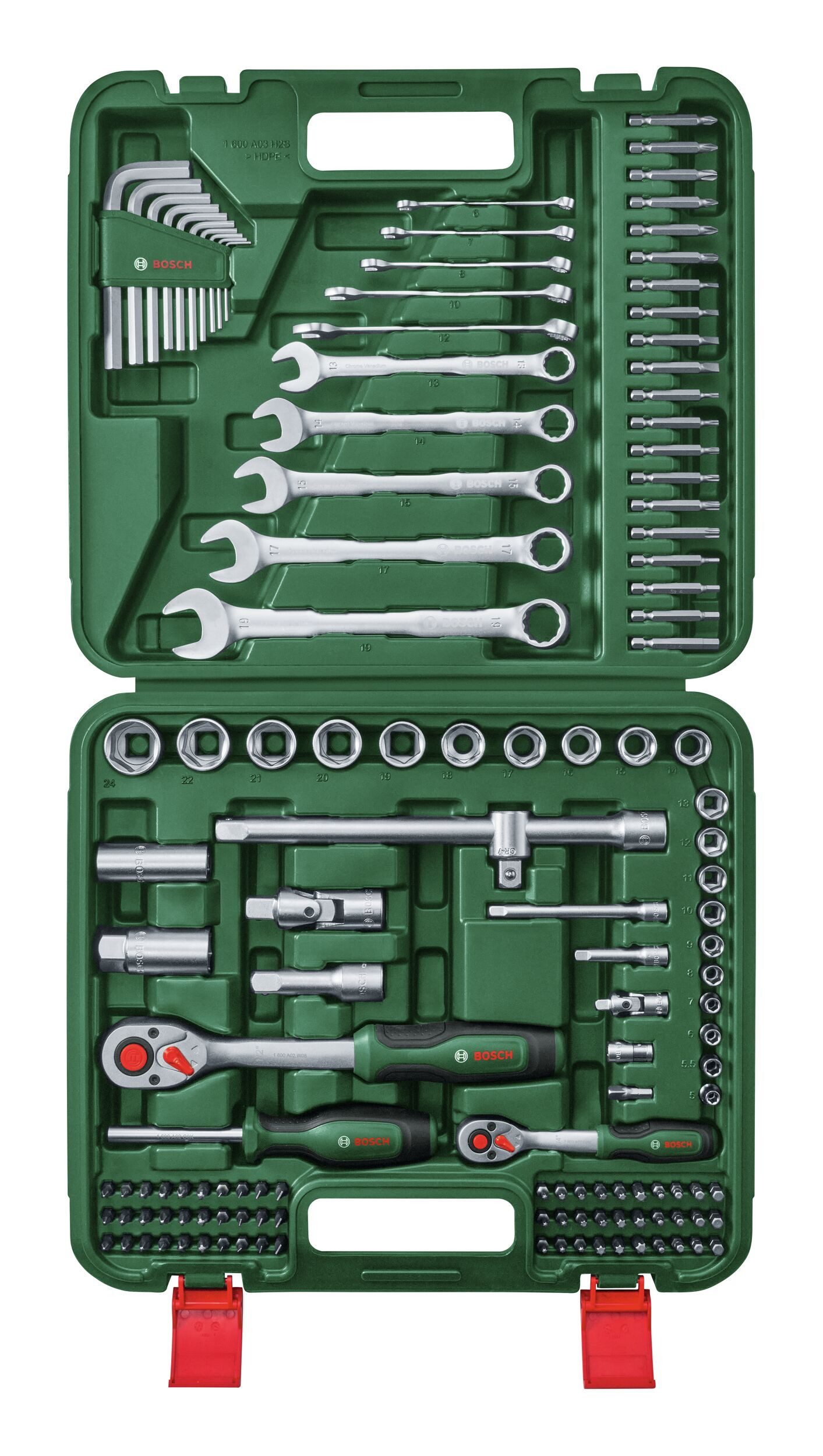 BOSCH Werkzeugset, (134 Teile), Werkzeug-Set, 134-teilig
