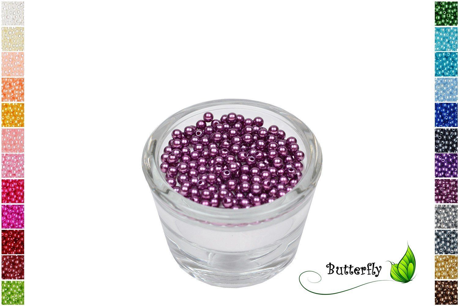 Creativery Bastelperlen, 200 Wachsperlen 4mm