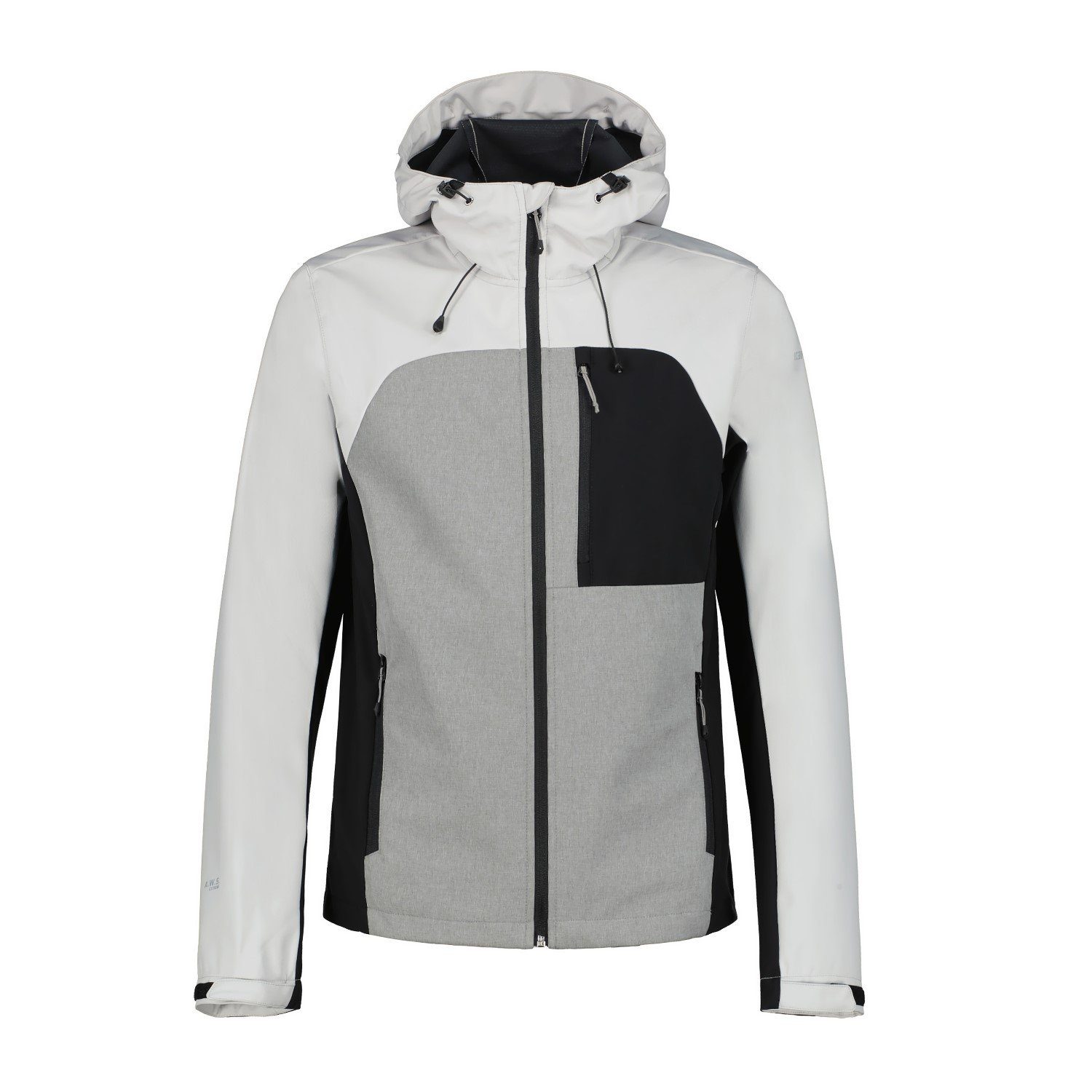 Icepeak Funktionsjacke Icepeak Brooker Softshelljacke für Herren mit Kapuze Grau