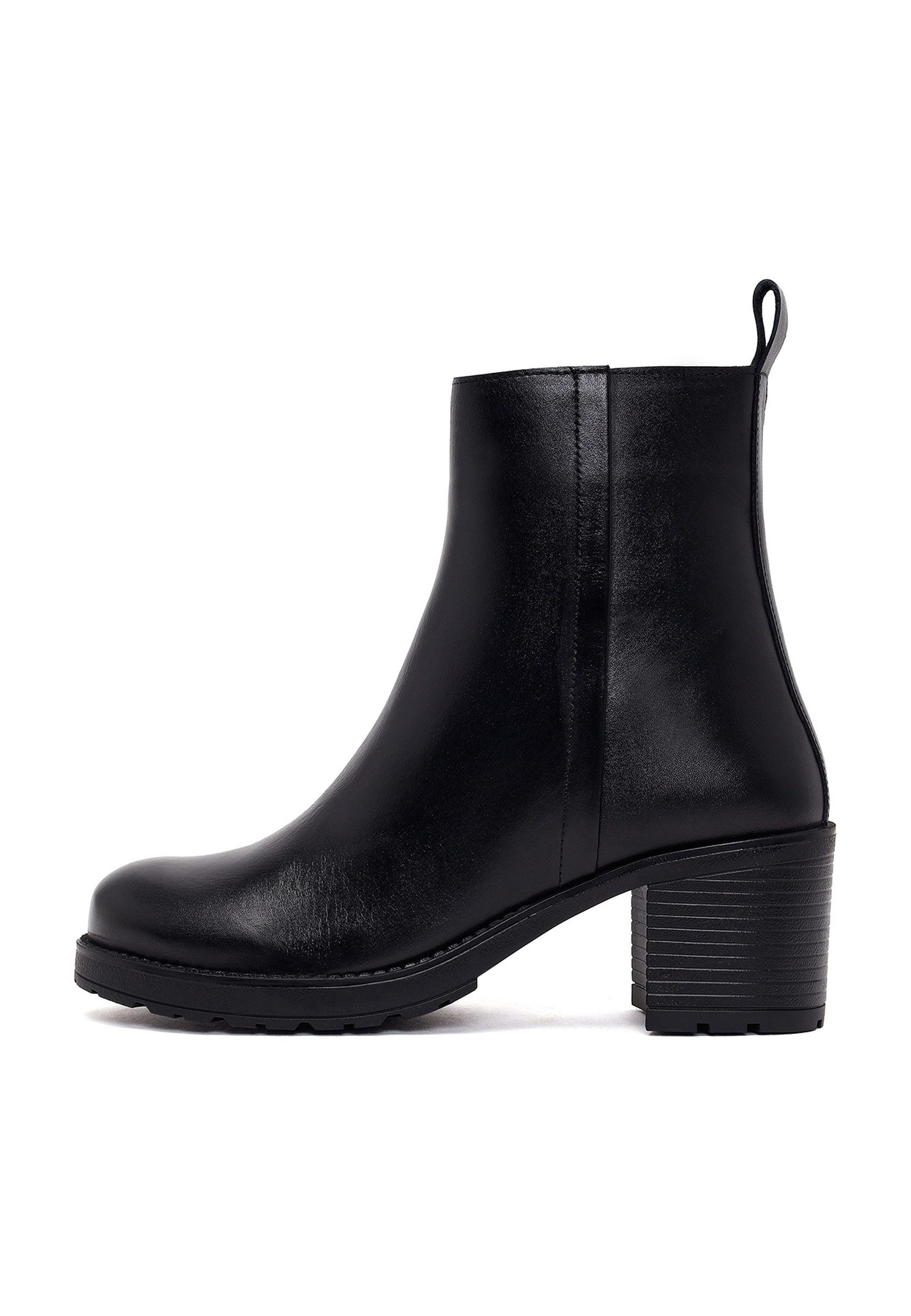 Derimod Echtleder-Stiefelette Mit Blockabsatz Chelseaboots