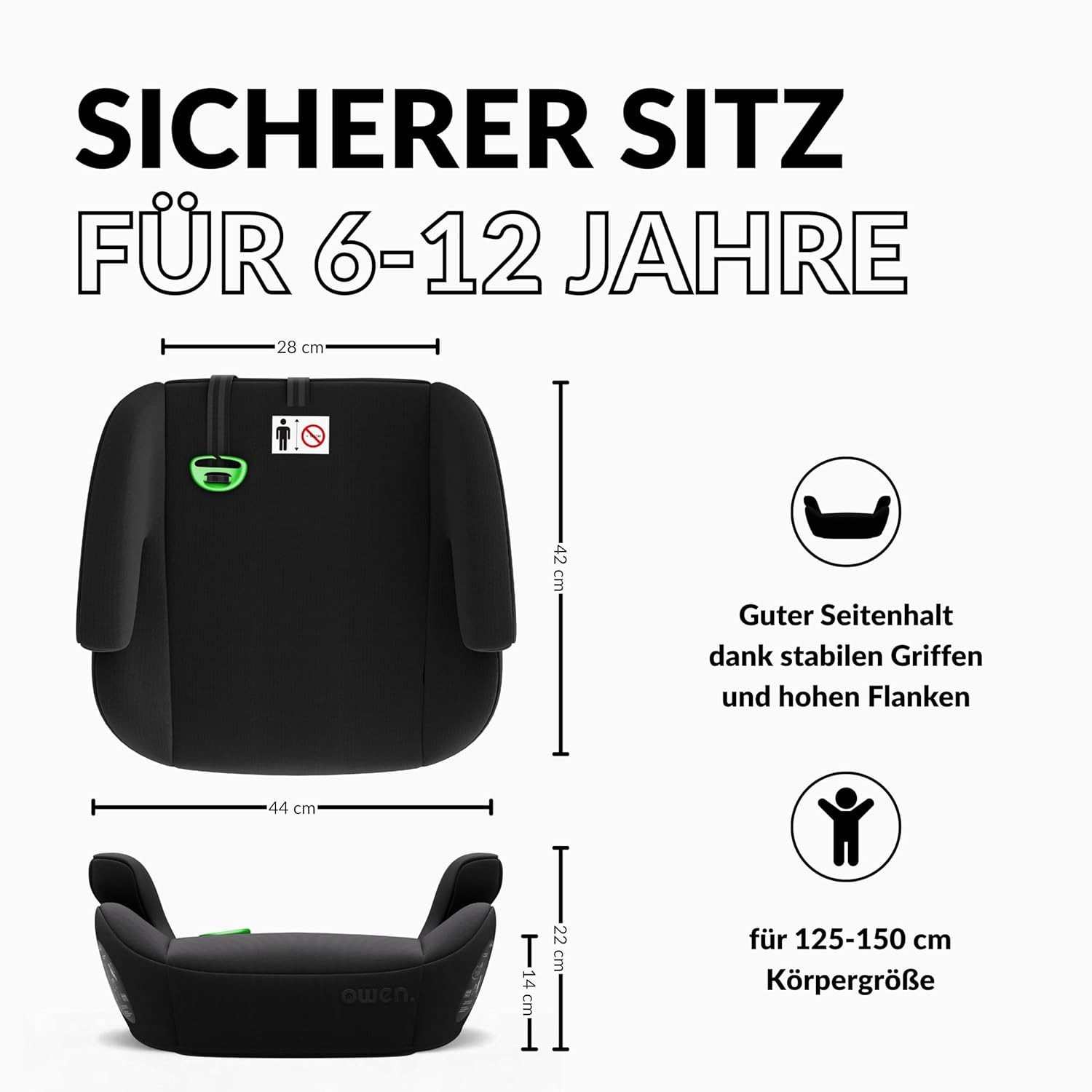 OWEN Kindersitzerhöhung LUMOVA Basic, bis: 150 cm