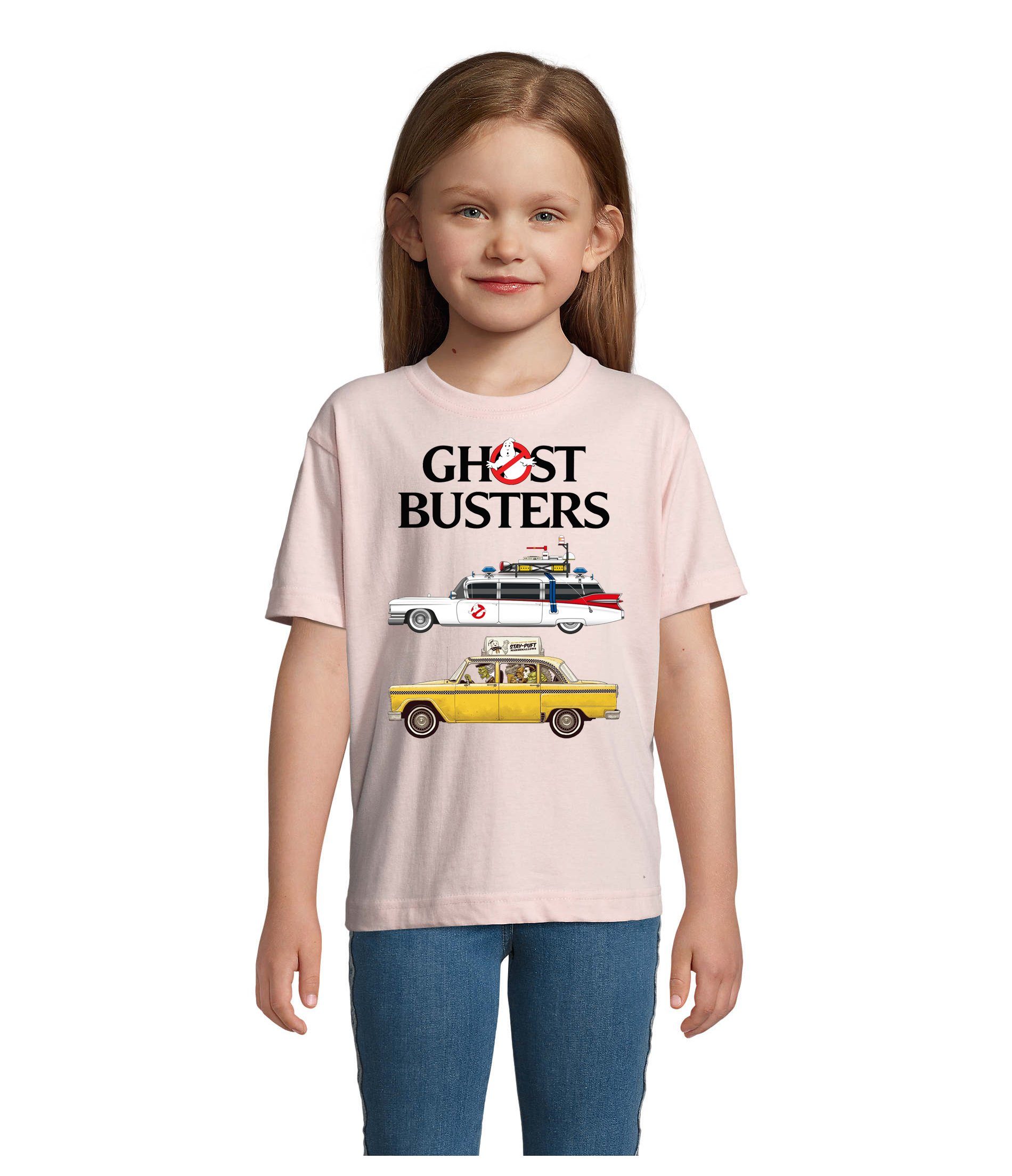 Blondie & Brownie Geister Ghostbusters Rosa Ghost Kinder Cars Geisterjäger T-Shirt Film Auto