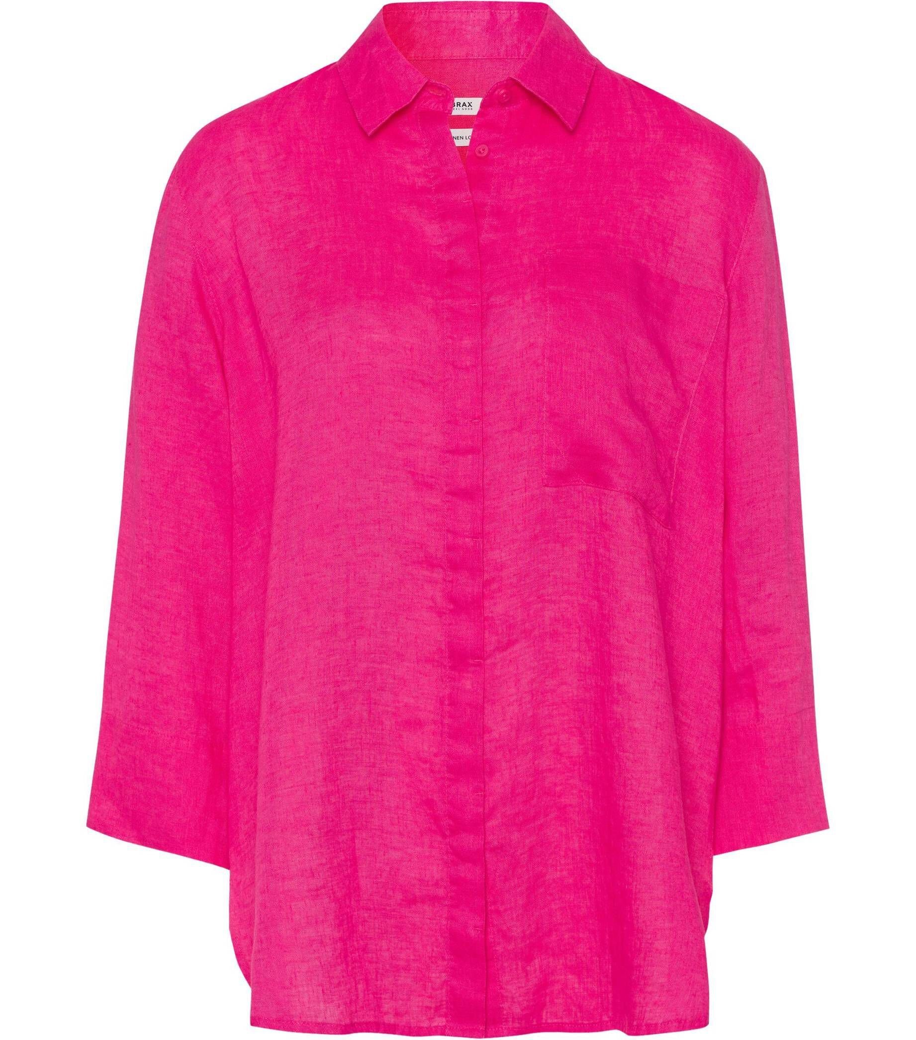Brax Klassische Bluse Damen Leinenbluse STYLE VICKI (1-tlg) pink (71) | Blusenshirts