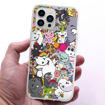 DeinDesign Handyhülle Pummeleinhorn Pummel & Friends Freundschaft Friendship Wimmelbild, Apple iPhone 13 Pro Max Silikon Hülle Bumper Case Handy Schutzhülle