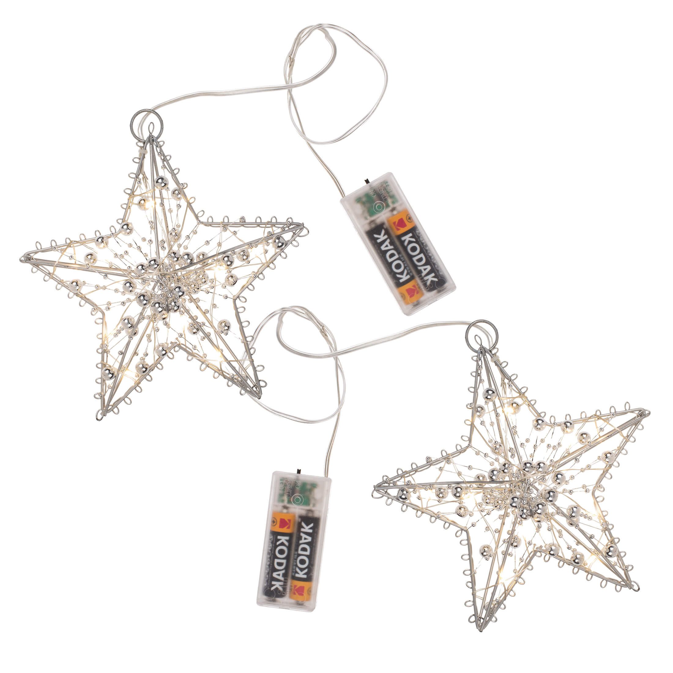 Out of the Blue LED Dekolicht 2er Set LED Metall-Sterne mit Timer, zum Aufh günstig online kaufen