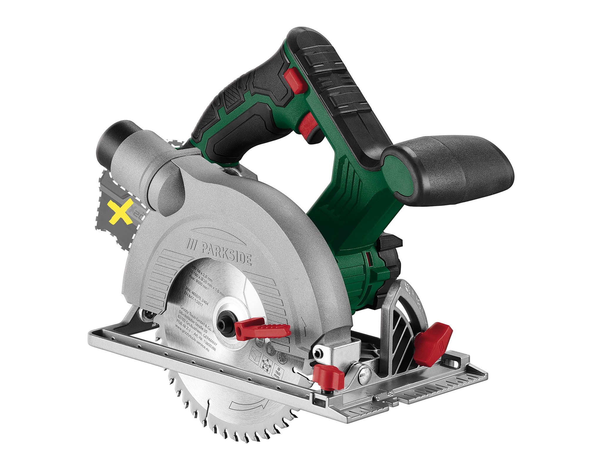 Parkside Handkreissäge PARKSIDE 20V Handkreissäge Kreissäge PHKSA 20-Li C4 ohne Akku & Ladege