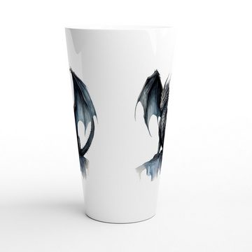 Alltagszauber Latte-Macchiato-Tasse - Jumbo-Tasse DRACHEN, Keramik, extra groß, für 500ml Inhalt