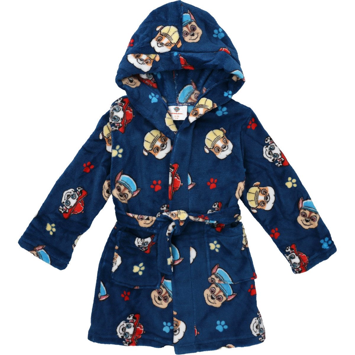 PAW PATROL Bademantel Chase & Friends Unisex Kinder, Lang, Obermaterial: 100% Polyester, Schnürung, Kimono, Morgenmantel, Hausmantel, Badtextilien