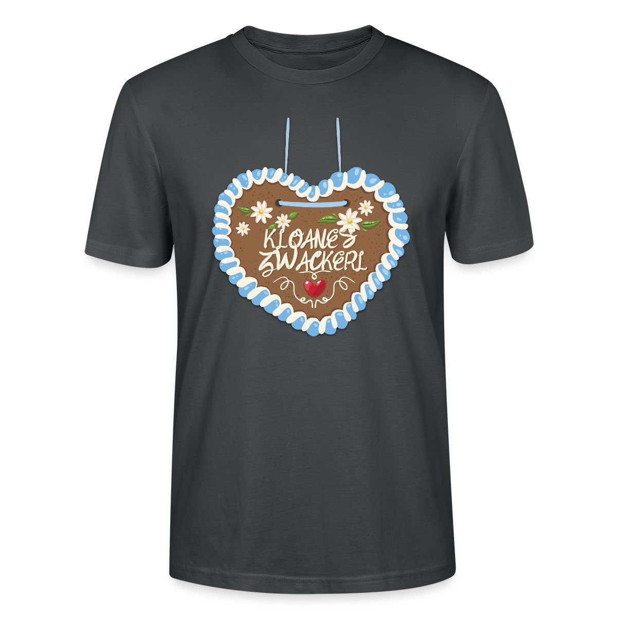 T-Shirt Lebkuchenherz design Kloane’s Zwackerl Unisex Bio T-Shirt