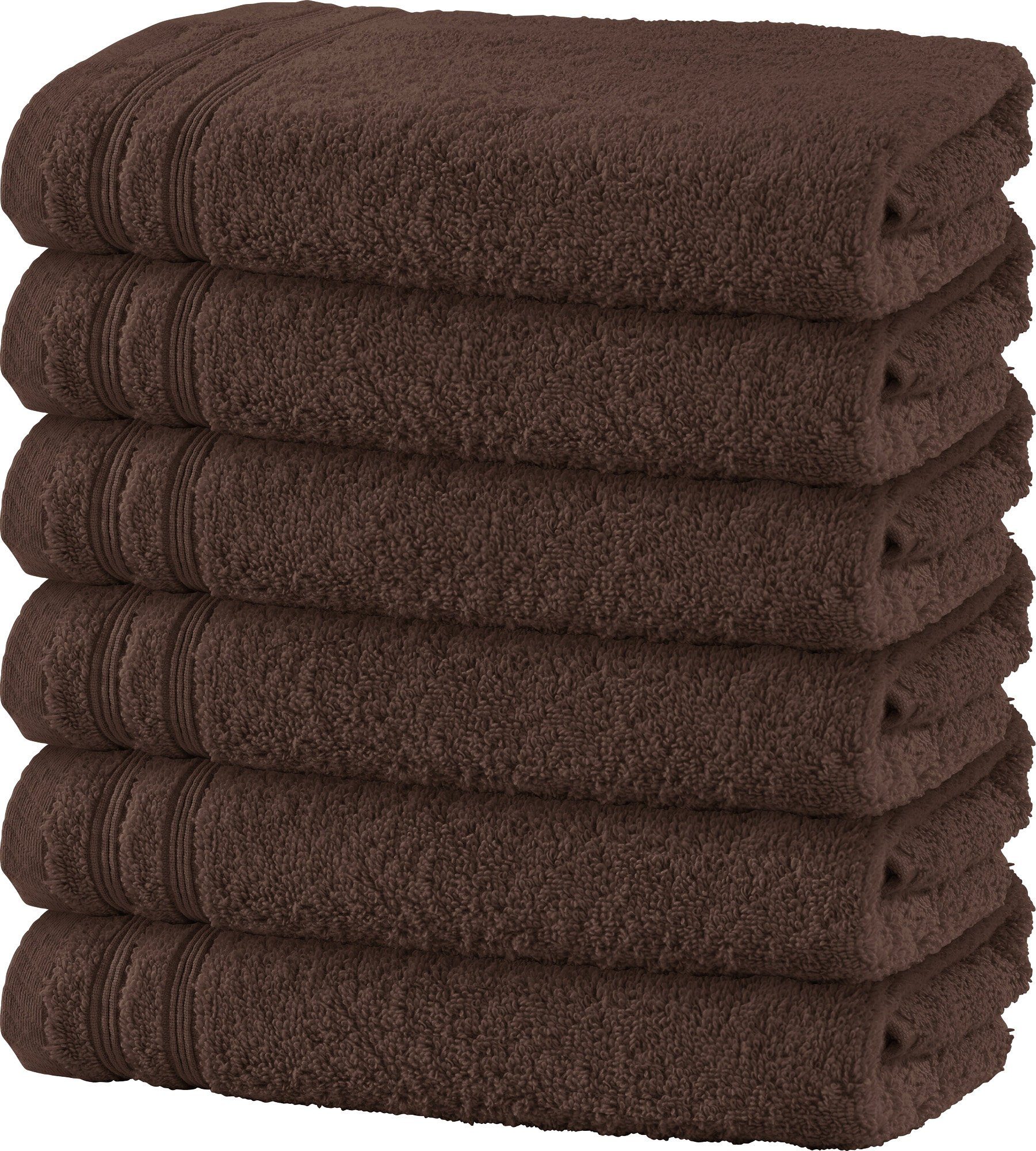 Erwin Müller Handtuch Handtuch "Heidelberg" 6er-Pack, Frottier, Walk-Frottier Uni