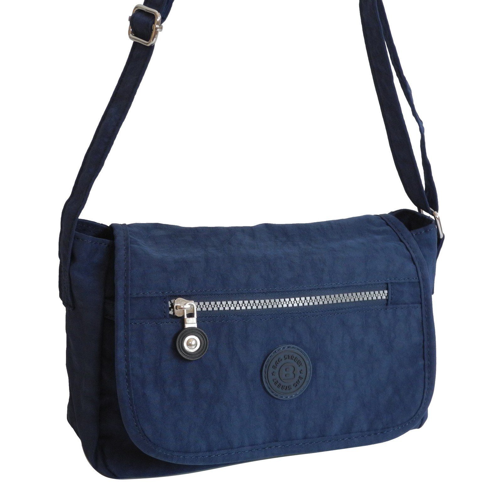 Damen Bag Crinkle Street Auswah Stofftasche STREET - Handtasche BAG Umhängetasche Navy Umhängetasche