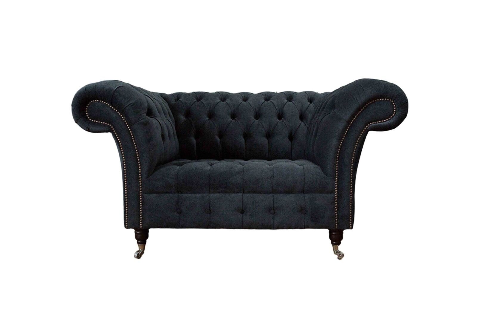 JVmoebel Sessel Chesterfield Design Sofa Sessel Polster Luxus Textil Couchen 1 Sitzer, Made In Europe