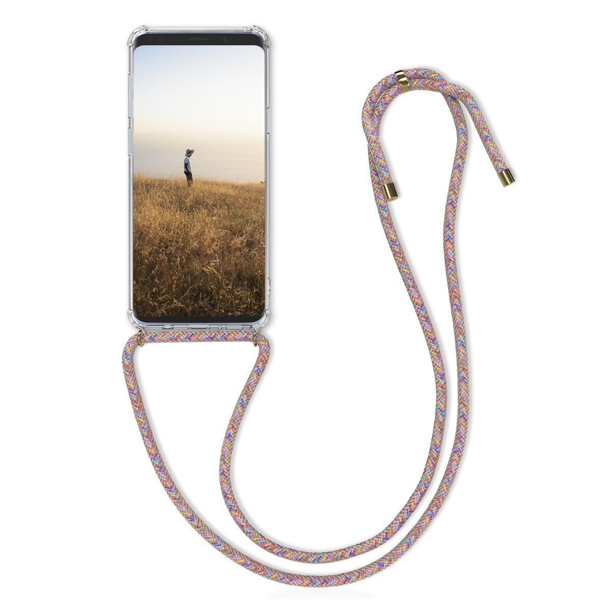kwmobile Etui Necklace Case für Samsung Galaxy S9, Hülle Silikon mit Handykette - Band Handyhülle