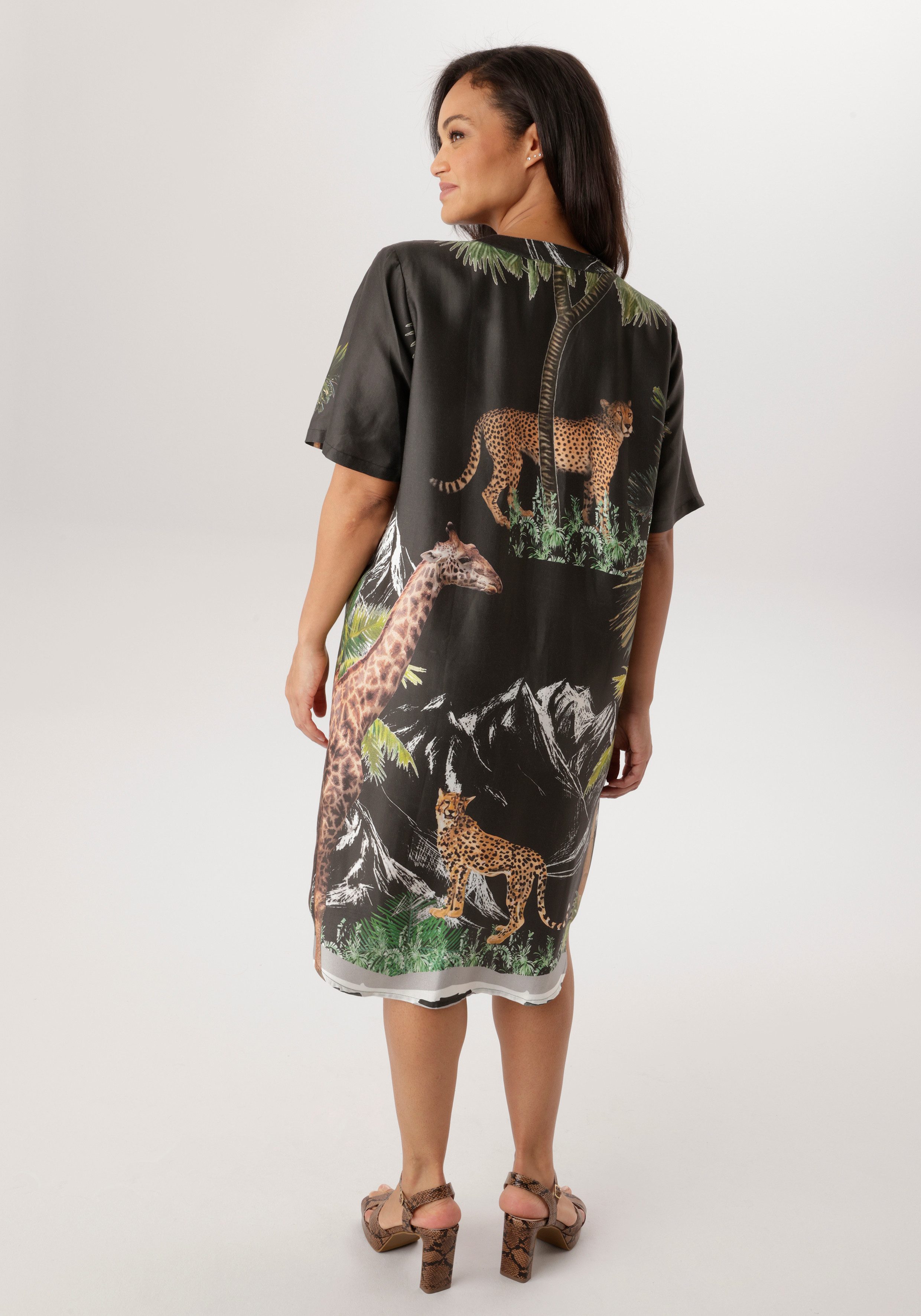 Aniston PLUS Blusenkleid mit großflächigem Print - NEUE KOLLEKTION