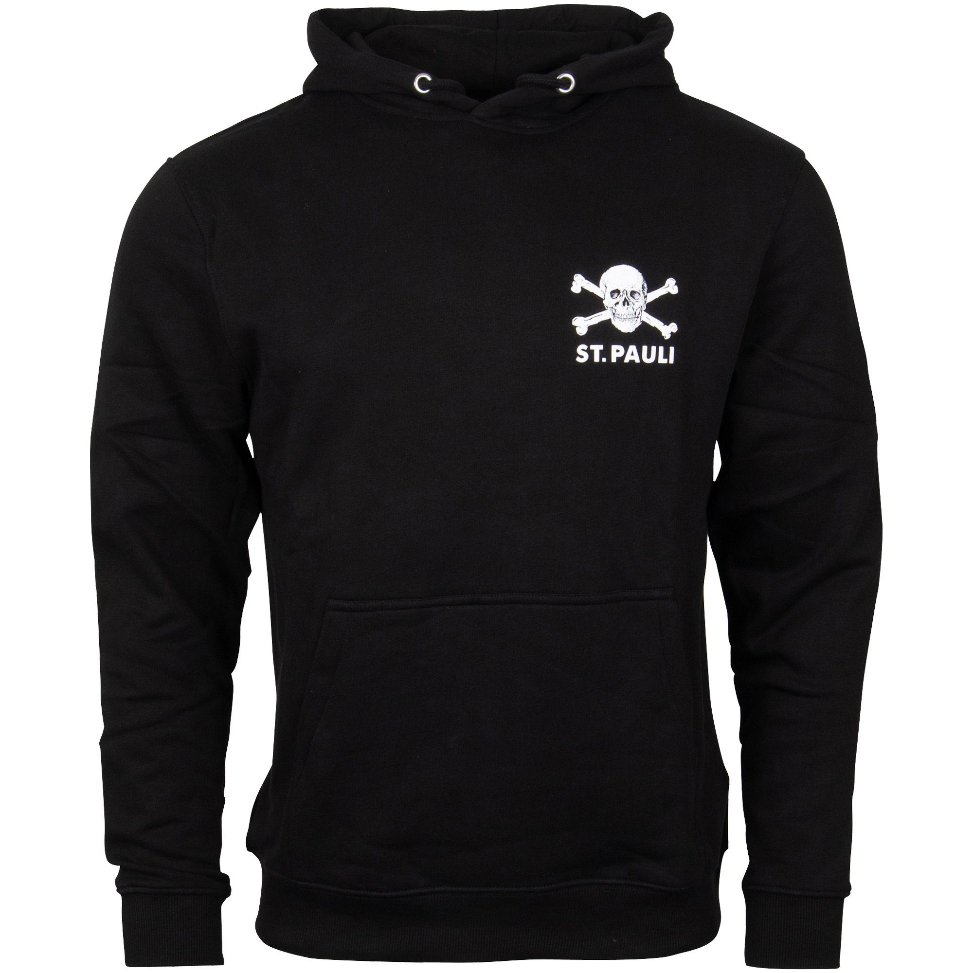 FC St. Pauli Kapuzenpullover Hoodie Totenkopf Klein/Groß (Schwarz) Großes Logo auf dem Rücken