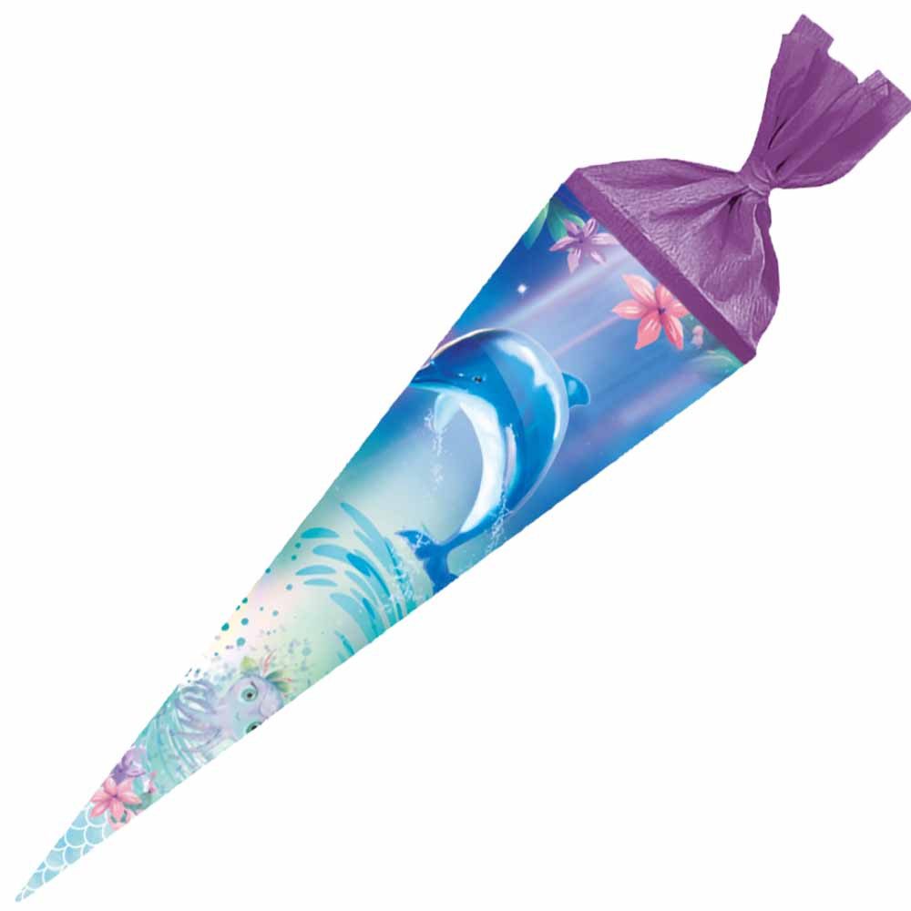 Schultüte 35 cm Delfine