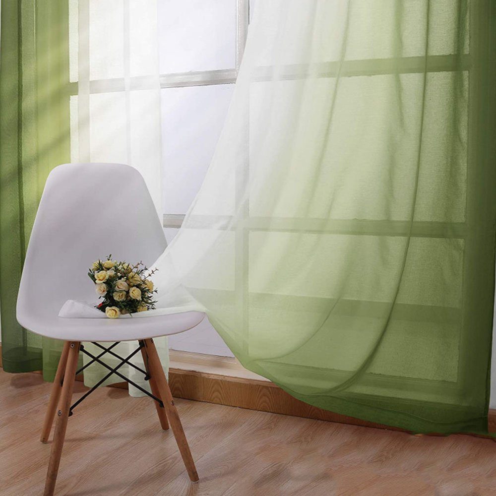 Bedroom Set Gardine with 2 1.32x2.14, Eyelets of Translucent FELIXLEO for Curtains