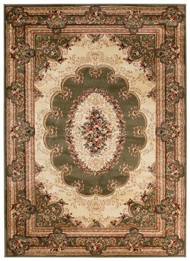 Orientteppich Oriente Teppich - Traditioneller Teppich Orient Grün, Mazovia, 60 x 100 cm, Geeignet für Fußbodenheizung, Pflegeleicht, Wohnzimmerteppich