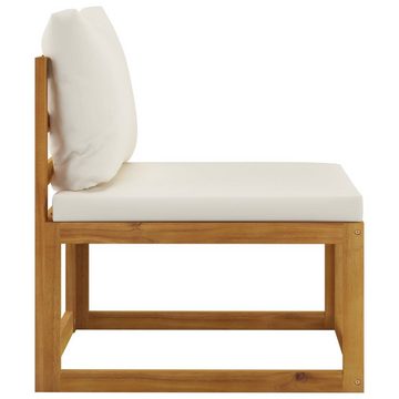 vidaXL Garten-Essgruppe 4-tlg Garten Lounge Set mit Auflagen Creme Massivholz Akazie Holz Sitz