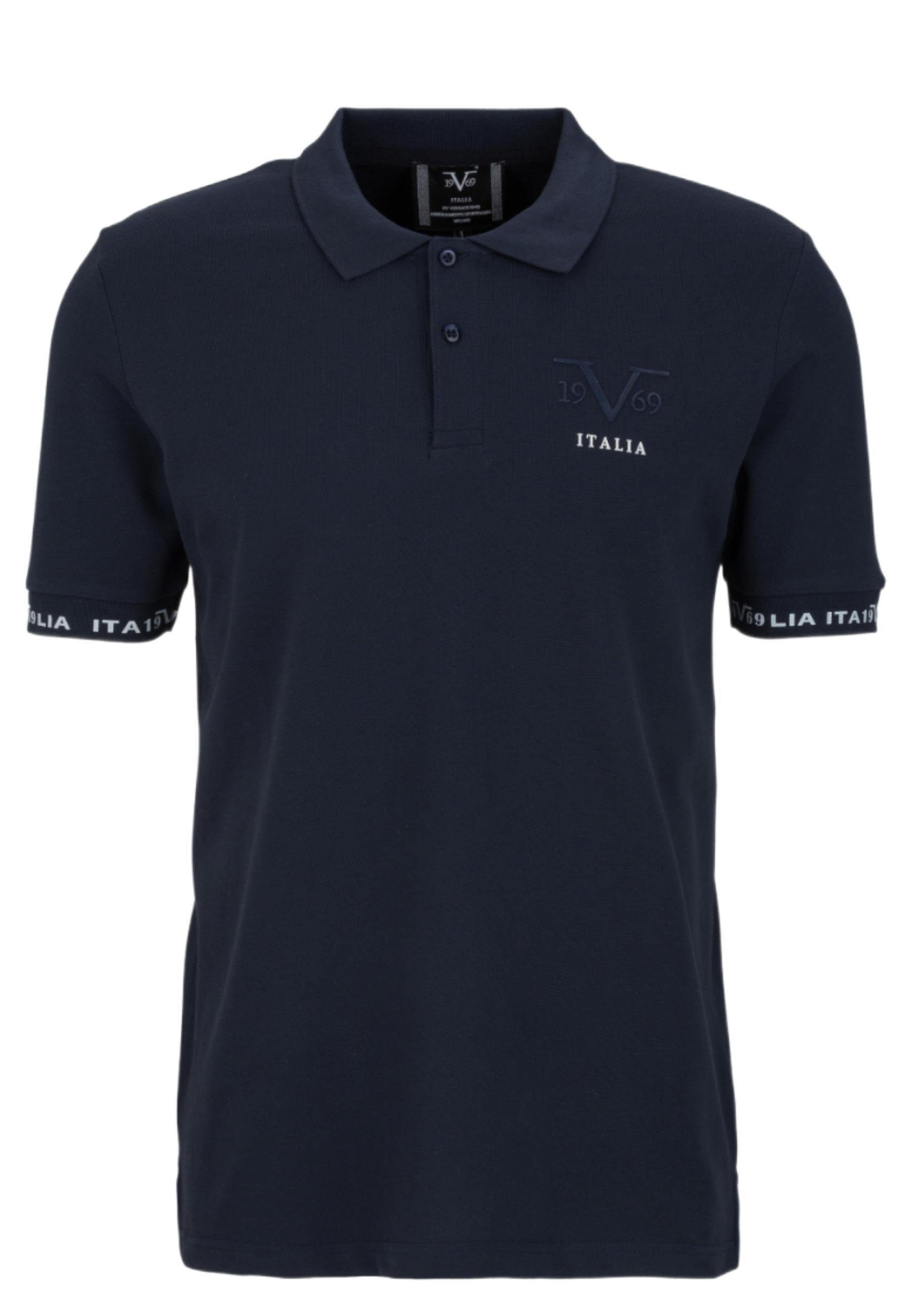 blau T-Shirt Polo Versace by Italia 19V69 Harry Shirt