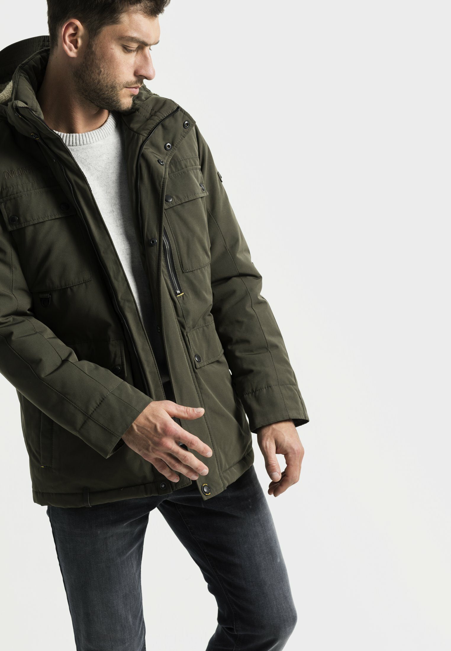 Winter camel Parka Parka Oliv active