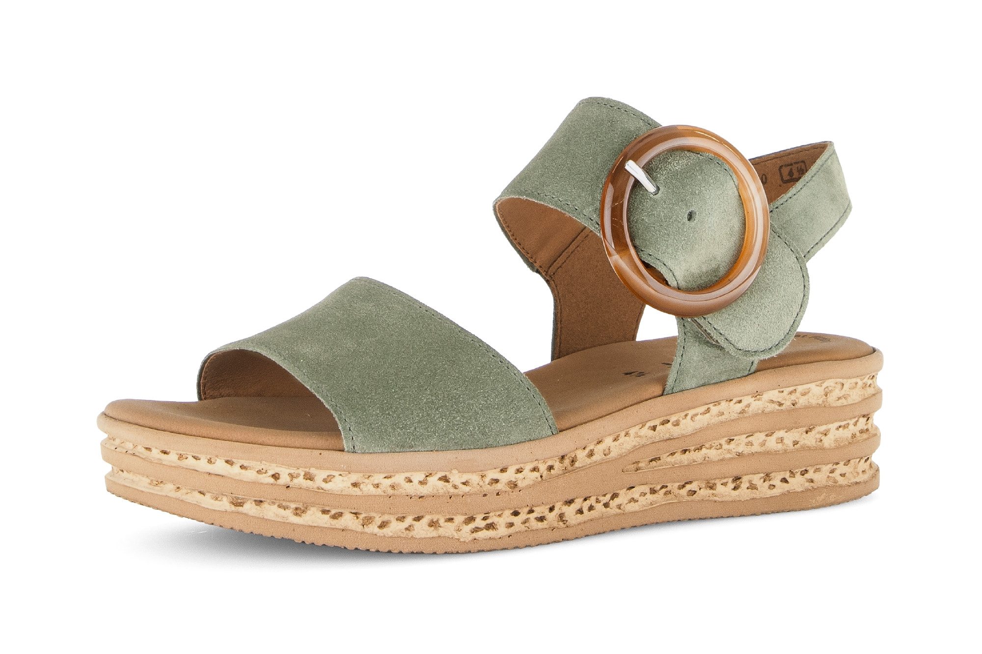 Gabor Keilsandalette, Riemchensandale, Sommerschuh mit modischer Zierschnalle