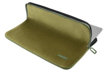 Tucano Laptop-Hülle Tucano Second Skin Velluto - Notebook Sleeve aus Cord und Neopren, Oliv