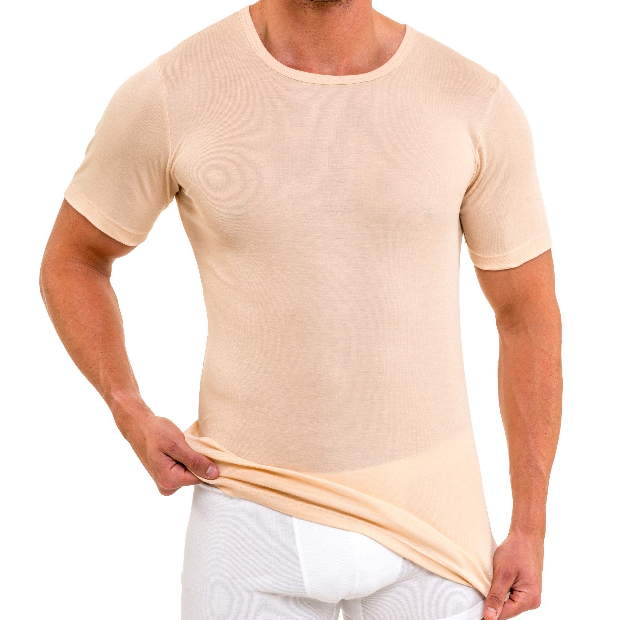 HERMKO Unterziehshirt 16800 Herren kurzarm Unterhemd aus Baumwolle /Modal, günstig online kaufen