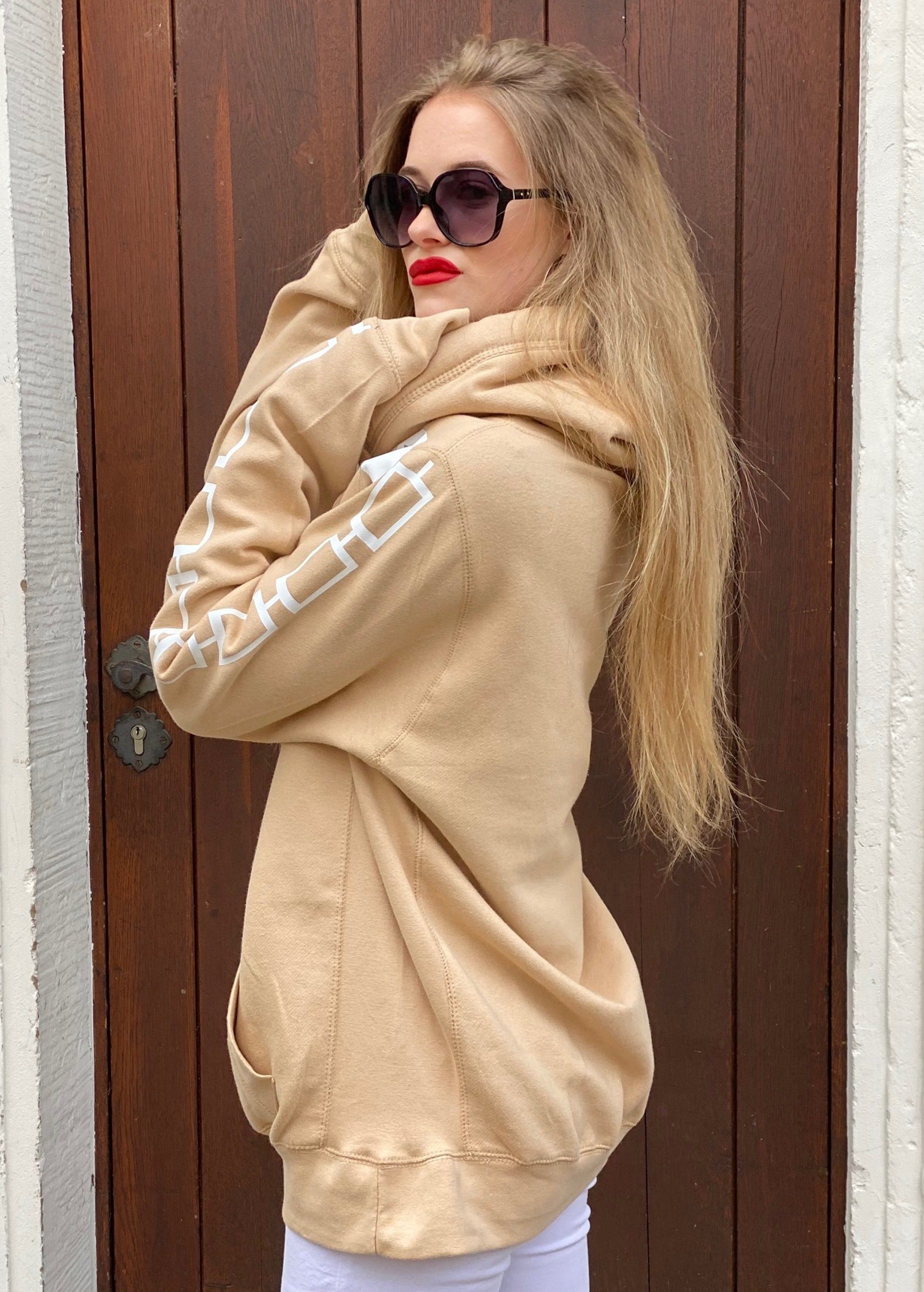 KR-Industries Hoodie KRI (1 Stk) mit extravaganter Kapuze und breitem hohen Kragen