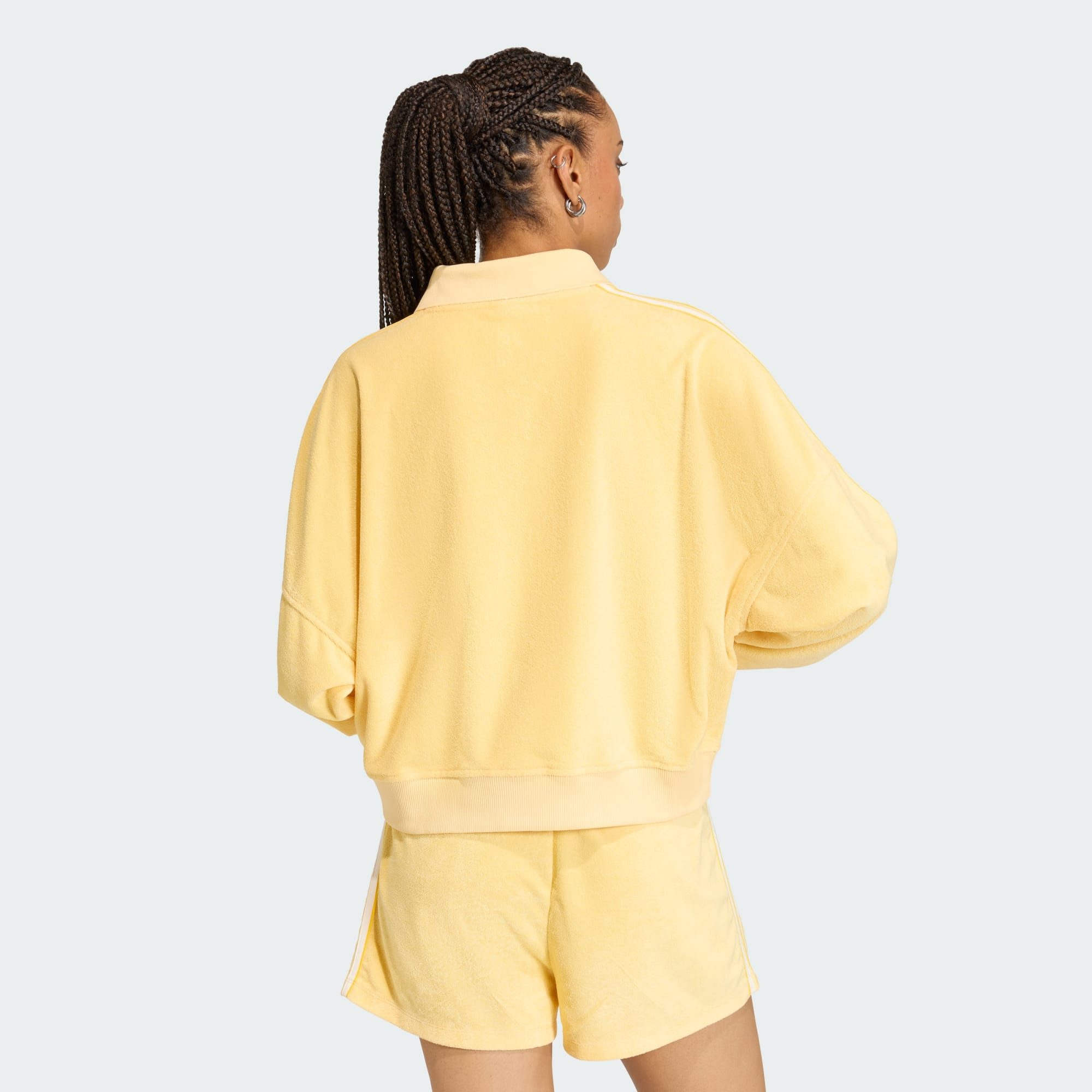 adidas Originals Langarm-Poloshirt TERRY TOWEL V NECK LONG SLEEVES POLOSHIRT (1-tlg)