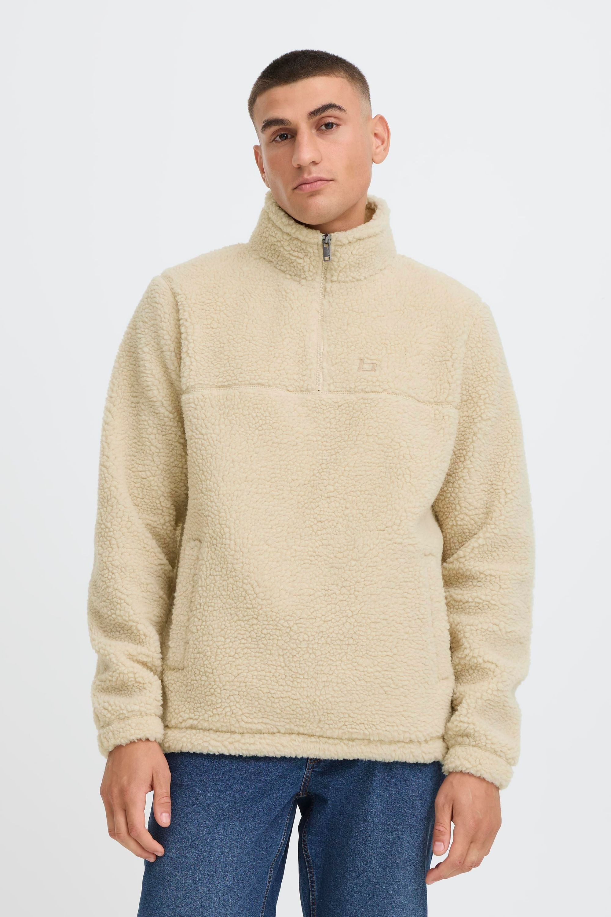 Blend Fleecepullover BHMTOTTEN Lässiger Troyer in Teddy-Optik günstig online kaufen