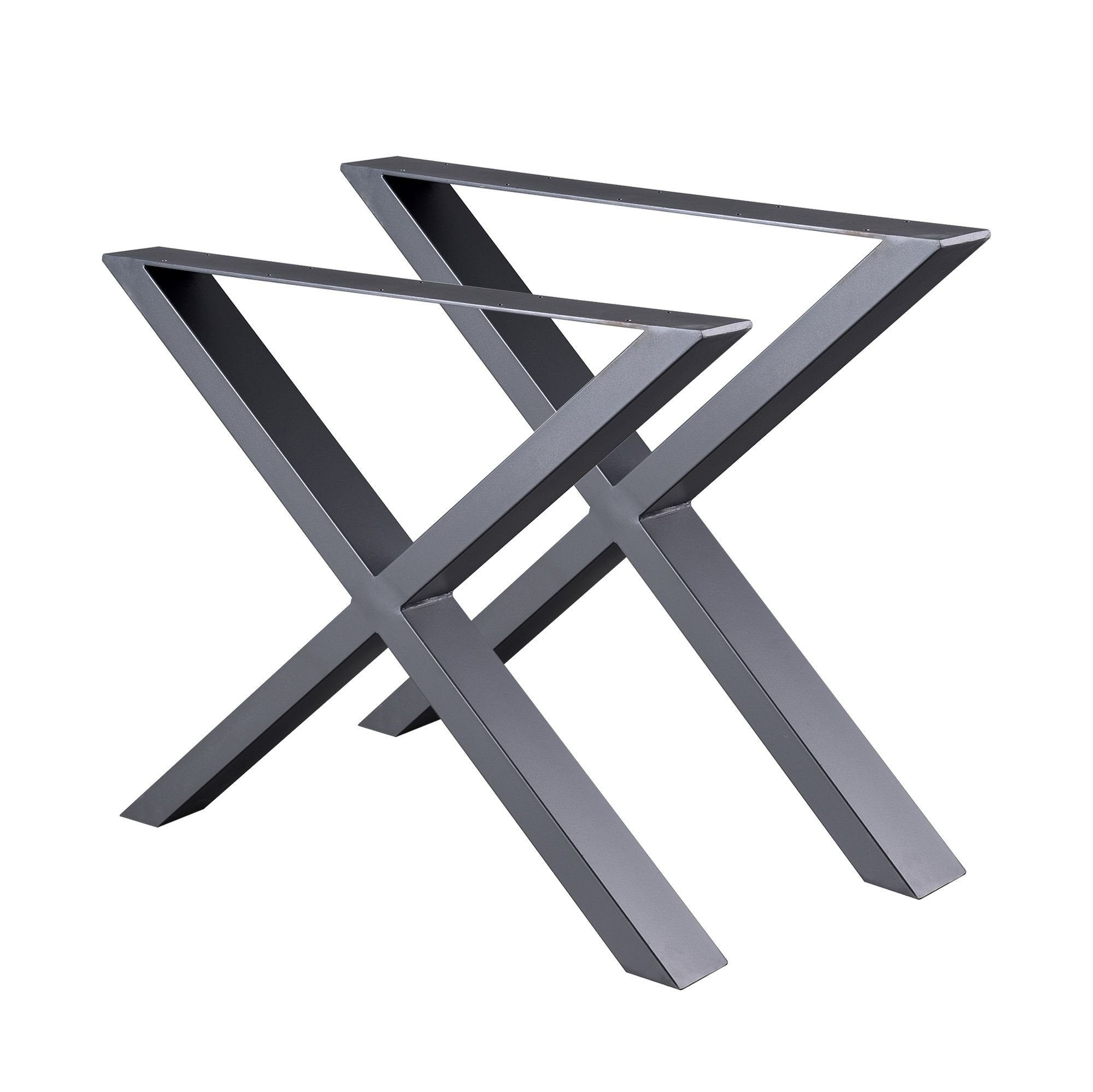 Zelsius Tischbein »Zelsius Tischkufen "X" 2er Set (B)72x(H)60 cm, Metall  Tischbeine, grau« online kaufen | OTTO