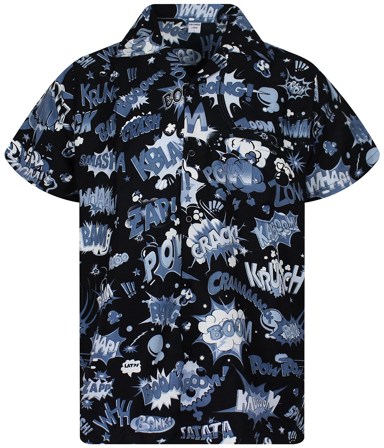 King Kameha Hawaiihemd Boom-Bang Funky Hawaii-Hemd Herren Kurzarm Front-Tas günstig online kaufen