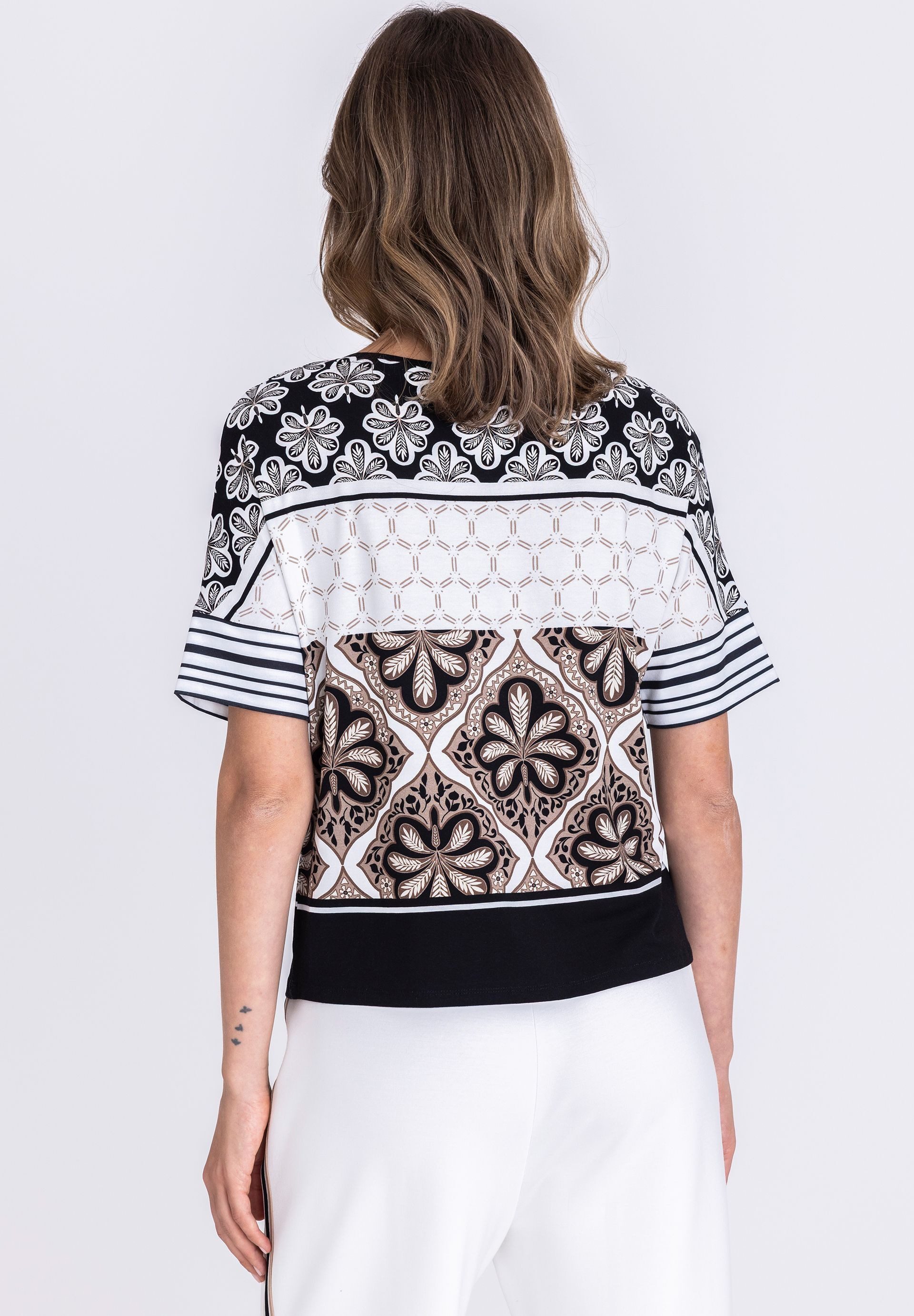 TUZZI T-Shirt mit Bordürenmuster